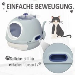 PawHut Kattentoilet Kattenbak Dakraam Bodembak Schep Draagbaar PP ABS D31-012 24 PawHut Kattentoilet Kattenbak Dakraam Bodembak Schep Draagbaar PP ABS D31-012 -Kattenbenodigdheden 1200x1200 680