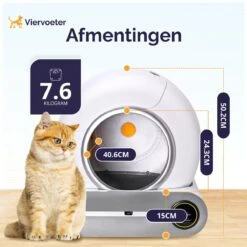 Viervoeter™ Kattenbak Zelfreinigend – Automatische Kattenbak – Zelfreinigende Kattenbak – Anti-geur – 53x58x55cm – Bedienen Via App – 65 Liter 11 Viervoeter™ Kattenbak Zelfreinigend – Automatische Kattenbak – Zelfreinigende Kattenbak – Anti-geur – 53x58x55cm – Bedienen Via App – 65 Liter -Kattenbenodigdheden 1200x1200 684