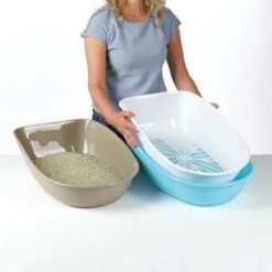 Trixie Berto Kattenbak Overdekt Met Zeef Scheidingssysteem Taupe - 59X39X42 CM -Kattenbenodigdheden 1200x1200 695