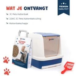 JC Pets Premium Kattenbak Systeem - Inclusief 2.5KG / 4L Kattenbakvulling - Zelfreinigend 22 JC Pets Premium Kattenbak Systeem - Inclusief 2.5KG / 4L Kattenbakvulling - Zelfreinigend -Kattenbenodigdheden 1200x1200 746