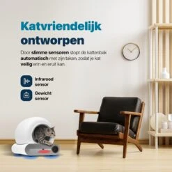 BOME Automatische Kattenbak - Zelfreinigende Kattenbak - Met App En Touchscreen - 65L -Kattenbenodigdheden 1200x1200 748