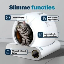 BOME Automatische Kattenbak - Zelfreinigende Kattenbak - Met App En Touchscreen - 65L -Kattenbenodigdheden 1200x1200 749