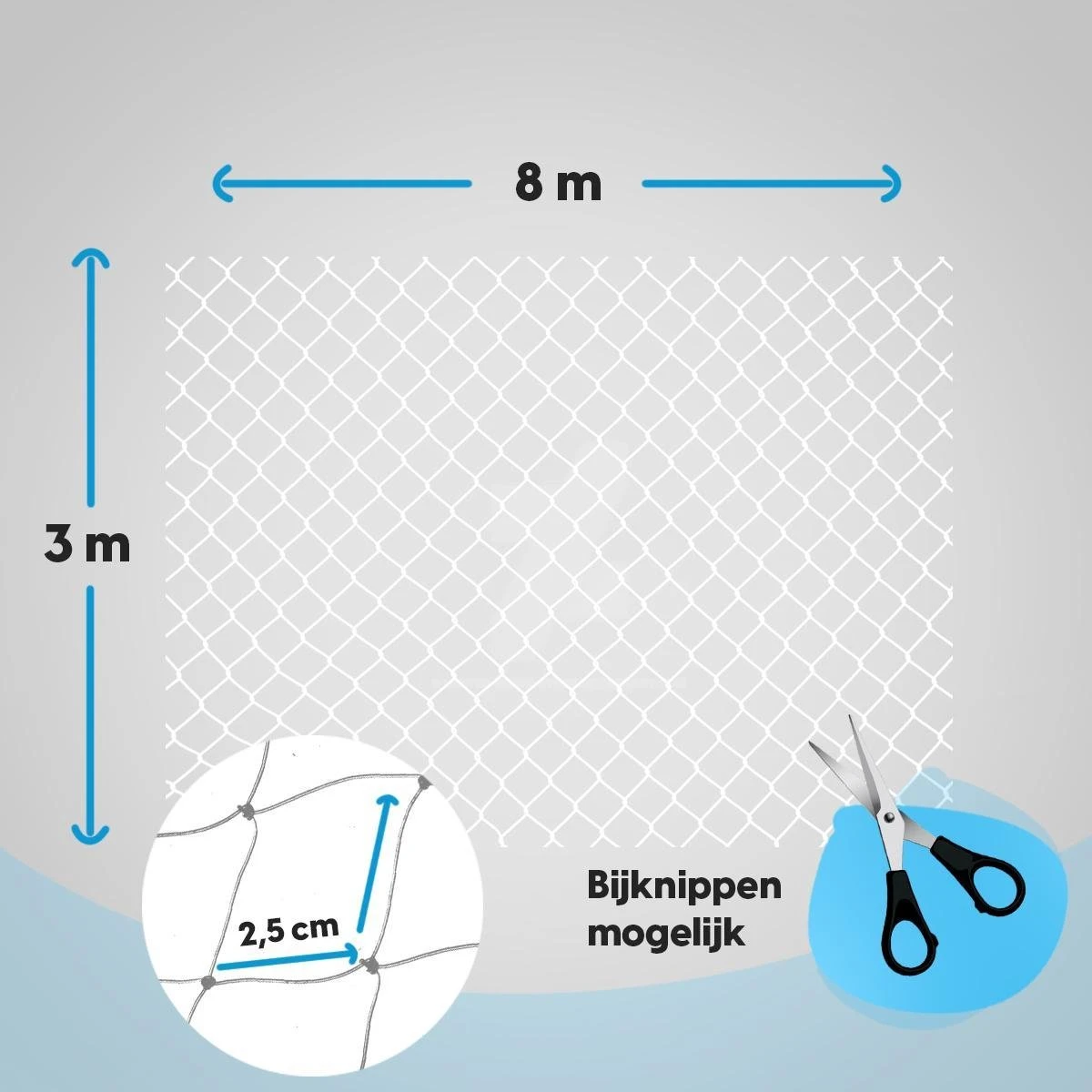 Kattennet - Balkon Net - Katten Gaas - Kattennet Balkon - Transparant - 8x3 M 9 Kattennet - Balkon Net - Katten Gaas - Kattennet Balkon - Transparant - 8x3 M - Afbeelding 7