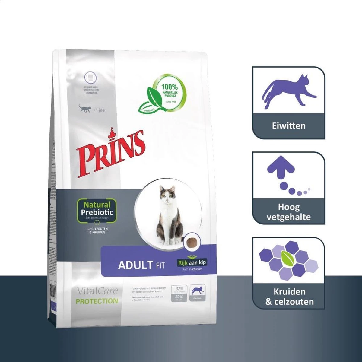 Prins VitalCare Protection Adult Fit Kattenvoer 5 Kg 5 Prins VitalCare Protection Adult Fit Kattenvoer 5 Kg - Afbeelding 3