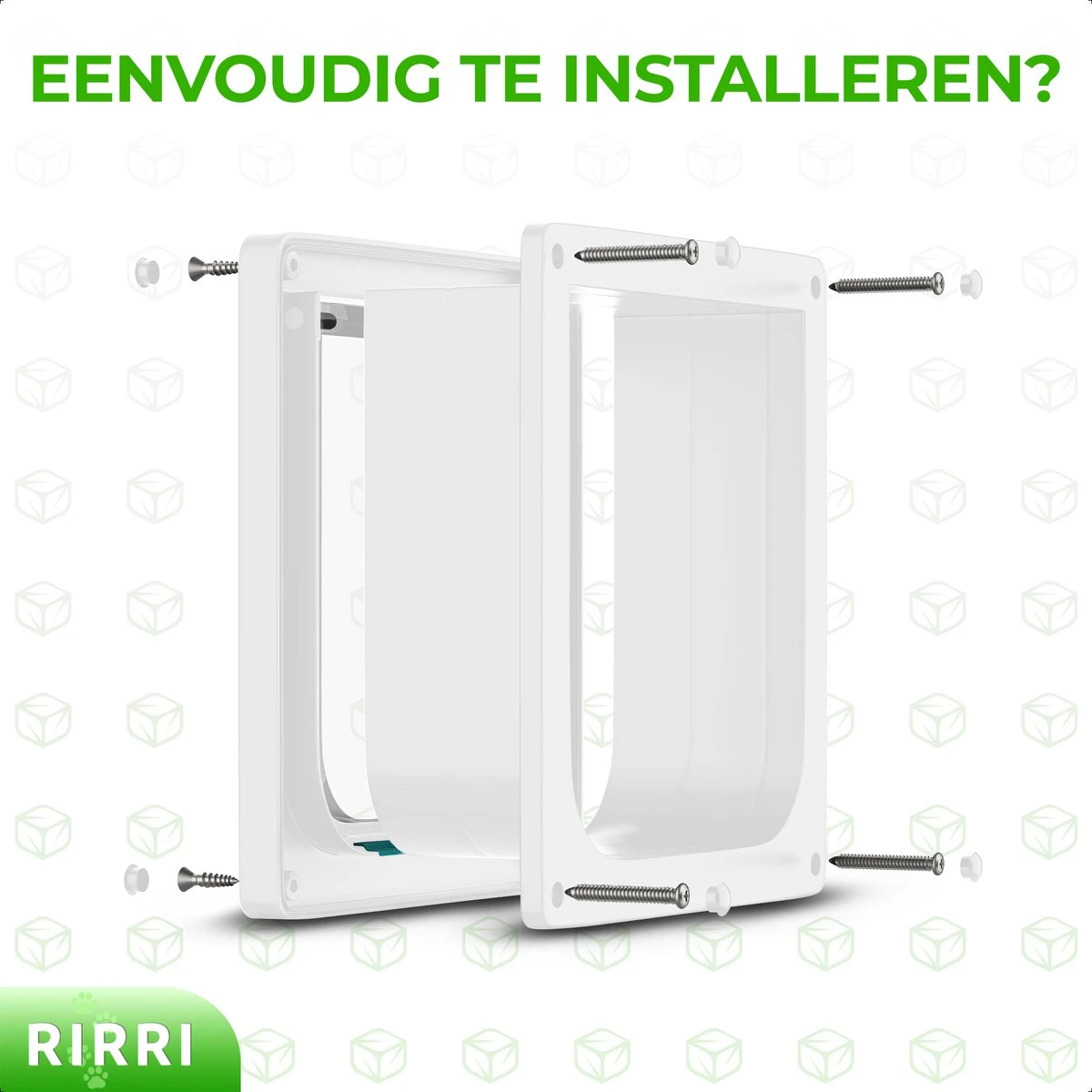 Rirri Kattenluik Met Tunnel - 4 Vergrendelingsstanden - Weerbestendig - Binnen En Buiten - Grote Kat - Maat L - Wit - 25,5 X 23.5 Cm 5 Rirri Kattenluik Met Tunnel - 4 Vergrendelingsstanden - Weerbestendig - Binnen En Buiten - Grote Kat - Maat L - Wit - 25,5 X 23.5 Cm - Afbeelding 3