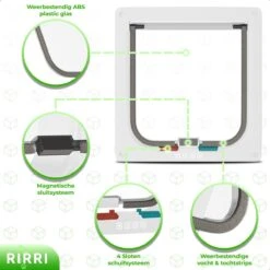 Rirri Kattenluik Met Tunnel - 4 Vergrendelingsstanden - Weerbestendig - Binnen En Buiten - Grote Kat - Maat L - Wit - 25,5 X 23.5 Cm 13 Rirri Kattenluik Met Tunnel - 4 Vergrendelingsstanden - Weerbestendig - Binnen En Buiten - Grote Kat - Maat L - Wit - 25,5 X 23.5 Cm -Kattenbenodigdheden 1200x1200 813
