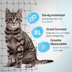 Kattennet Voor Balkon 4 X 10 M - Kattennet - Katten Gaas - Zwart -Kattenbenodigdheden 1200x1200 840