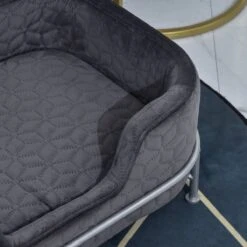 PawHut Hondenbank Met Rugleuning Huisdierenbank Met Metalen Poten Hondenbed Kattenbank D04-157 -Kattenbenodigdheden 1200x1200 940