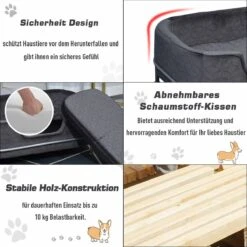 PawHut Hondenbank Met Rugleuning Huisdierenbank Met Metalen Poten Hondenbed Kattenbank D04-157 -Kattenbenodigdheden 1200x1200 943