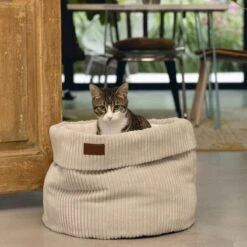 Designed By Lotte Kattenmand Ribbed Lichtgrijs 50 X 50 X 35 Cm -Kattenbenodigdheden 1200x1200 957