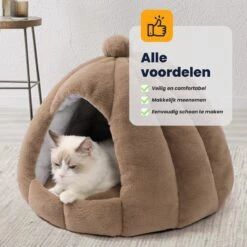 MIRO Katten Huis - Kattenhuizen - Kattenhok - Kattenmand - Dierenhuis - Extra Zacht - Bruin 23 MIRO Katten Huis - Kattenhuizen - Kattenhok - Kattenmand - Dierenhuis - Extra Zacht - Bruin -Kattenbenodigdheden 1200x1200 992