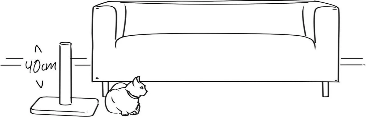 Beeztees Gina - Krabpaal - Zwart - Mini - 30x30x45 Cm 4 Beeztees Gina - Krabpaal - Zwart - Mini - 30x30x45 Cm - Afbeelding 2