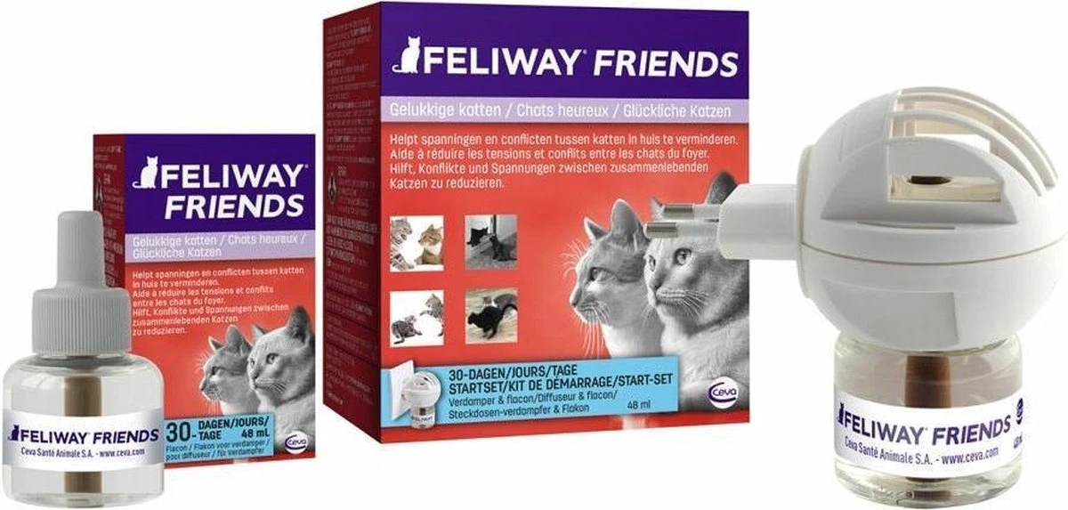 Feliway Friends - Startset - 1 Verdamper Met 1 Vulling - 48 Ml - Anti-conflict Voor Katten 4 Feliway Friends - Startset - 1 Verdamper Met 1 Vulling - 48 Ml - Anti-conflict Voor Katten - Afbeelding 2