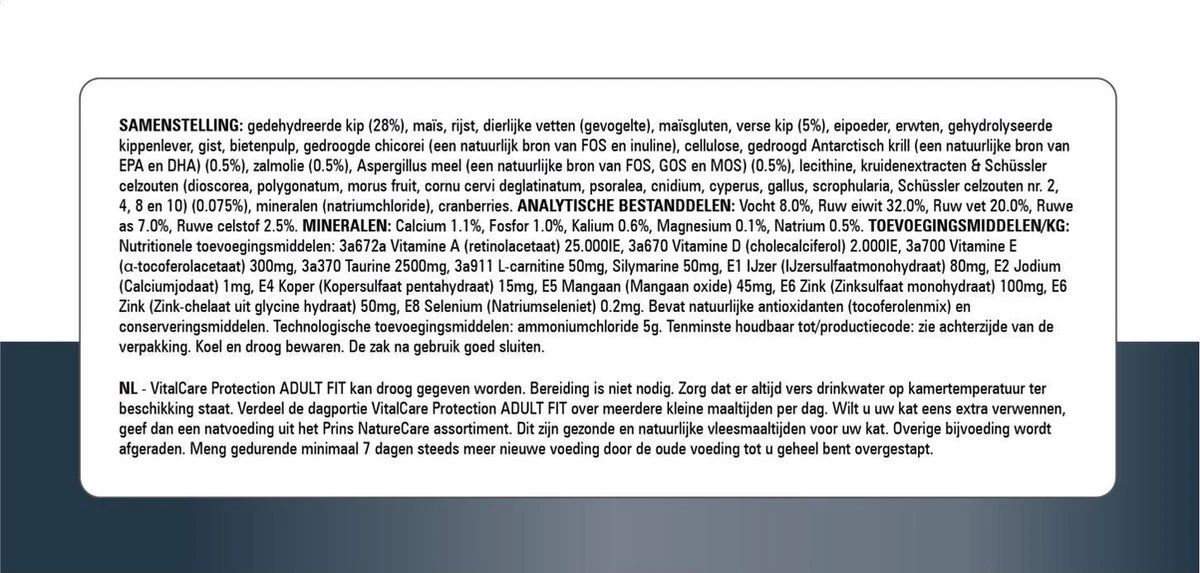 Prins VitalCare Protection Adult Fit Kattenvoer 5 Kg 9 Prins VitalCare Protection Adult Fit Kattenvoer 5 Kg - Afbeelding 7