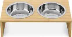 Navaris Verhoogd Dubbel Dieren Voedingsstation - 2 Kommen Voor Katten En Kleine Honden - Roestvrij Staal - Verhoogde Bamboe Standaard 10 Navaris Verhoogd Dubbel Dieren Voedingsstation - 2 Kommen Voor Katten En Kleine Honden - Roestvrij Staal - Verhoogde Bamboe Standaard -Kattenbenodigdheden 1200x619 1