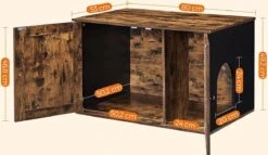 Meubelexpert Kattenhuis Voor Kattenbak - Met Deuren - Vintage - Bruinzwart - PCL002X02 12 Meubelexpert Kattenhuis Voor Kattenbak - Met Deuren - Vintage - Bruinzwart - PCL002X02 -Kattenbenodigdheden 1200x693 2