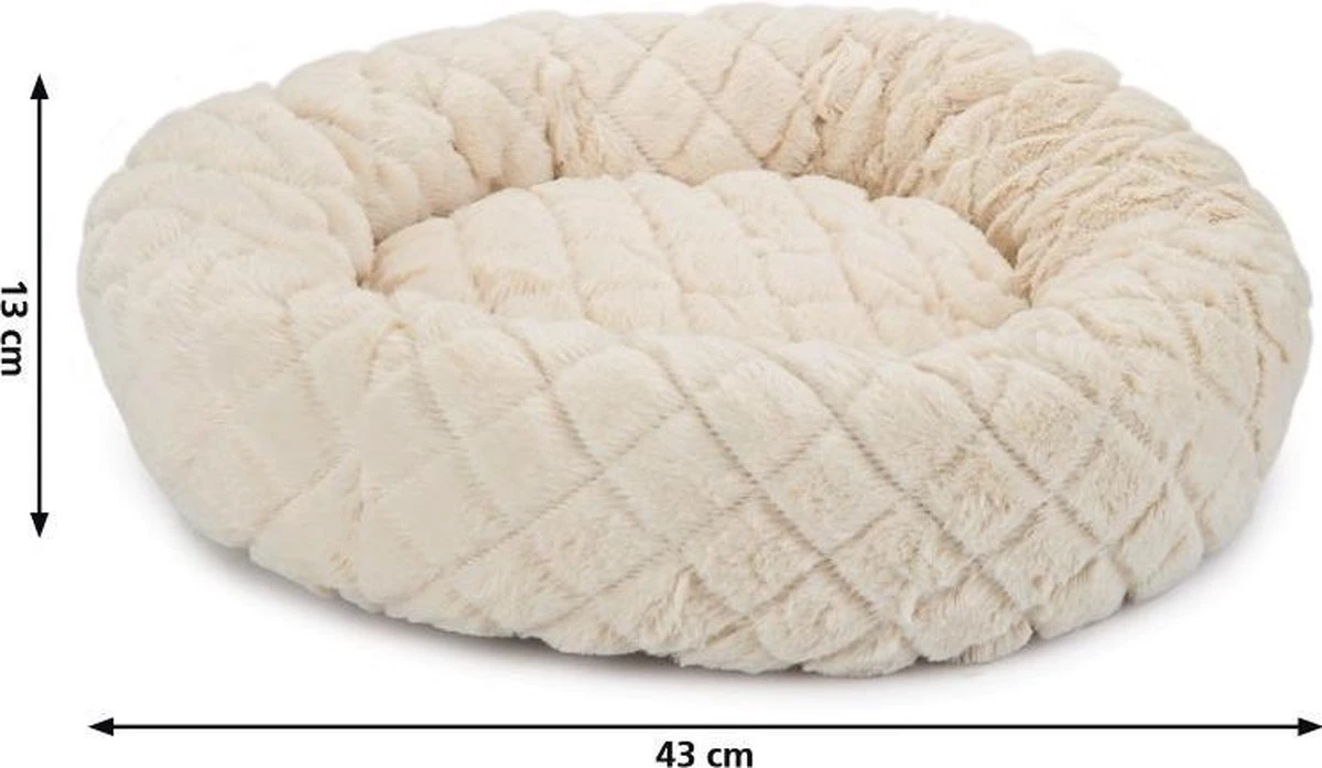 Beeztees Levisa - Kattenmand - Pluche - Beige - 43x43x13 Cm 3 Beeztees Levisa - Kattenmand - Pluche - Beige - 43x43x13 Cm - Afbeelding 2