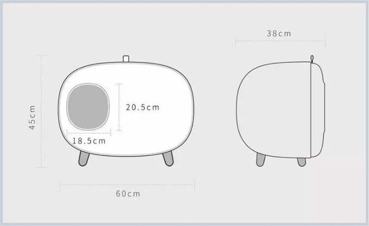 MakeSure Kattenbak Met Lade - Groen - 60 X 38 X 45 Cm - Design 6 MakeSure Kattenbak Met Lade - Groen - 60 X 38 X 45 Cm - Design - Afbeelding 4