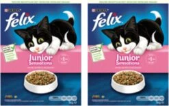 2x Felix Sensations Droog Junior - Kattenvoer - 1kg