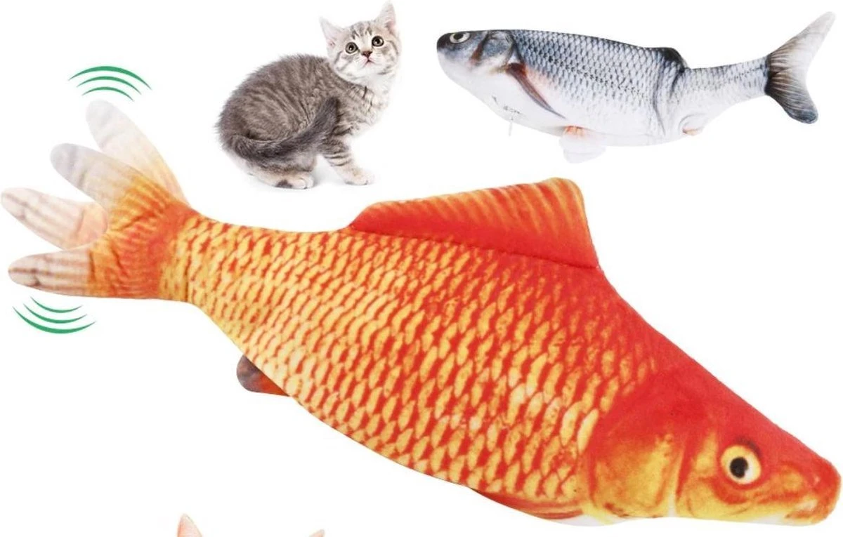 Elektronisch Bewegende Vis - Automatisch Kattenspeeltje - Speelgoed Voor Katten - Dansende Vis - USB Oplaadbaar 3 Elektronisch Bewegende Vis - Automatisch Kattenspeeltje - Speelgoed Voor Katten - Dansende Vis - USB Oplaadbaar