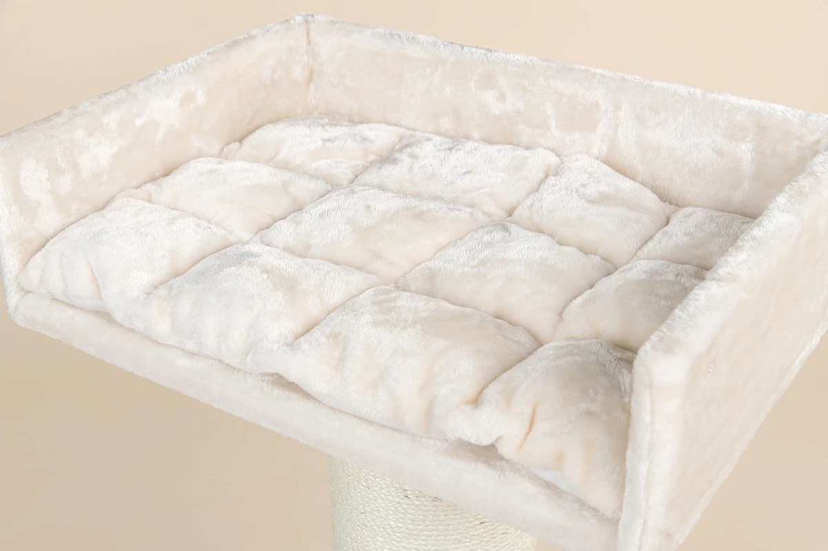 Krabpaal Voor Grote Katten Maine Coon Lounge Krabpaal - Beige - 60 X 60 X 120 Cm 5 Krabpaal Voor Grote Katten Maine Coon Lounge Krabpaal - Beige - 60 X 60 X 120 Cm - Afbeelding 3