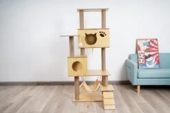 Katten Krabpaal - Houten Krabpaal - 150cm Hoog - Hout - Sisal -Kattenbenodigdheden 1200x800 10