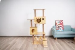 Katten Krabpaal - Houten Krabpaal - 150cm Hoog - Hout - Sisal -Kattenbenodigdheden 1200x800 11
