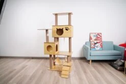 Katten Krabpaal - Houten Krabpaal - 150cm Hoog - Hout - Sisal -Kattenbenodigdheden 1200x800 13