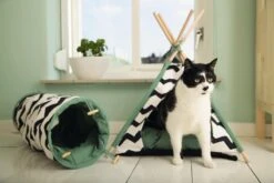 Beeztees Kioni Tipi Tent - Kattenhuis - Zwart/Wit - 50x50x70 Cm 16 Beeztees Kioni Tipi Tent - Kattenhuis - Zwart/Wit - 50x50x70 Cm -Kattenbenodigdheden 1200x800 66