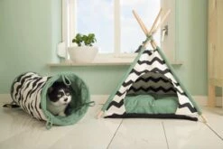 Beeztees Kioni Tipi Tent - Kattenhuis - Zwart/Wit - 50x50x70 Cm 18 Beeztees Kioni Tipi Tent - Kattenhuis - Zwart/Wit - 50x50x70 Cm -Kattenbenodigdheden 1200x800 68