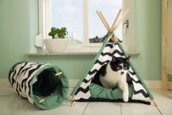 Beeztees Kioni Tipi Tent - Kattenhuis - Zwart/Wit - 50x50x70 Cm 21 Beeztees Kioni Tipi Tent - Kattenhuis - Zwart/Wit - 50x50x70 Cm -Kattenbenodigdheden 1200x800 71