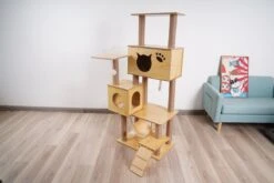 Katten Krabpaal - Houten Krabpaal - 150cm Hoog - Hout - Sisal -Kattenbenodigdheden 1200x800 8