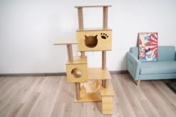 Katten Krabpaal - Houten Krabpaal - 150cm Hoog - Hout - Sisal -Kattenbenodigdheden 1200x800 9