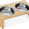 Navaris Verhoogd Dubbel Dieren Voedingsstation - 2 Kommen Voor Katten En Kleine Honden - Roestvrij Staal - Verhoogde Bamboe Standaard 2 Navaris Verhoogd Dubbel Dieren Voedingsstation - 2 Kommen Voor Katten En Kleine Honden - Roestvrij Staal - Verhoogde Bamboe Standaard -Kattenbenodigdheden 1200x801 1