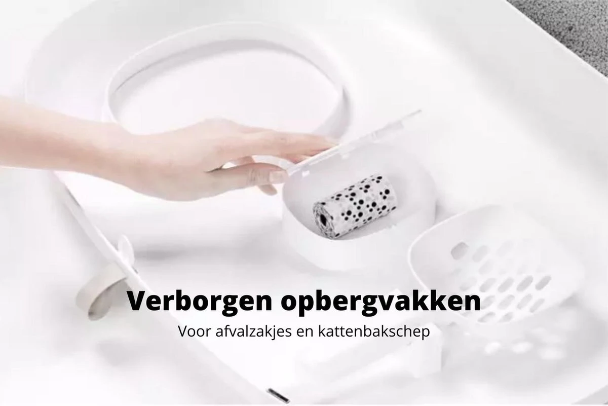 MakeSure Kattenbak Met Lade - Groen - 60 X 38 X 45 Cm - Design 9 MakeSure Kattenbak Met Lade - Groen - 60 X 38 X 45 Cm - Design - Afbeelding 7