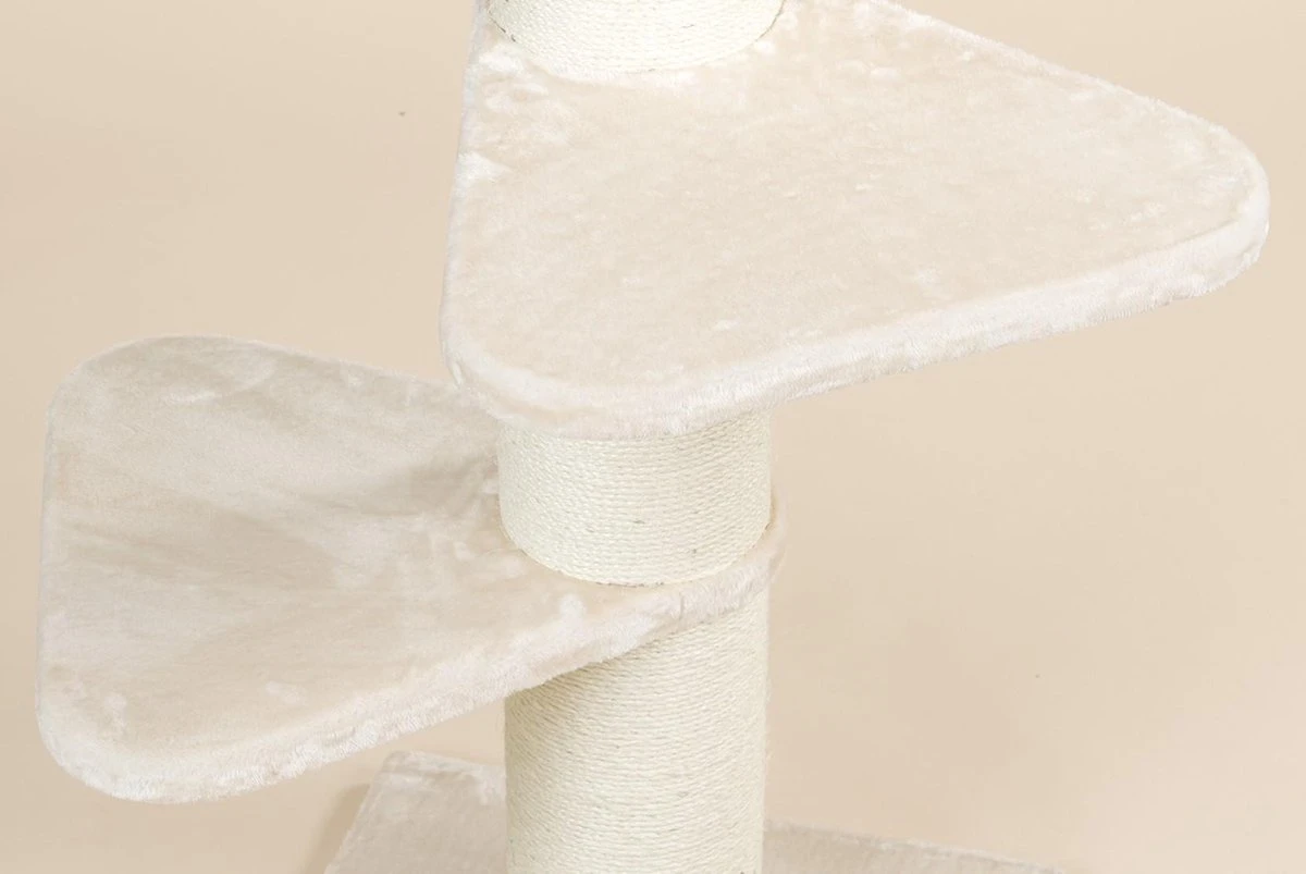 RHR Quality Royalty Krabpaal - Crème/wit - 60 X 60 X 155 Cm 14 RHR Quality Royalty Krabpaal - Crème/wit - 60 X 60 X 155 Cm - Afbeelding 12