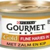 Gourmet Gold Fijne Hapjes - Kattenvoer Natvoer - Zalm & Kip - 24 X 85 Gr 2 Gourmet Gold Fijne Hapjes - Kattenvoer Natvoer - Zalm & Kip - 24 X 85 Gr -Kattenbenodigdheden 1200x859