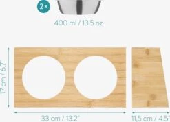 Navaris Verhoogd Dubbel Dieren Voedingsstation - 2 Kommen Voor Katten En Kleine Honden - Roestvrij Staal - Verhoogde Bamboe Standaard 13 Navaris Verhoogd Dubbel Dieren Voedingsstation - 2 Kommen Voor Katten En Kleine Honden - Roestvrij Staal - Verhoogde Bamboe Standaard -Kattenbenodigdheden 1200x864 3