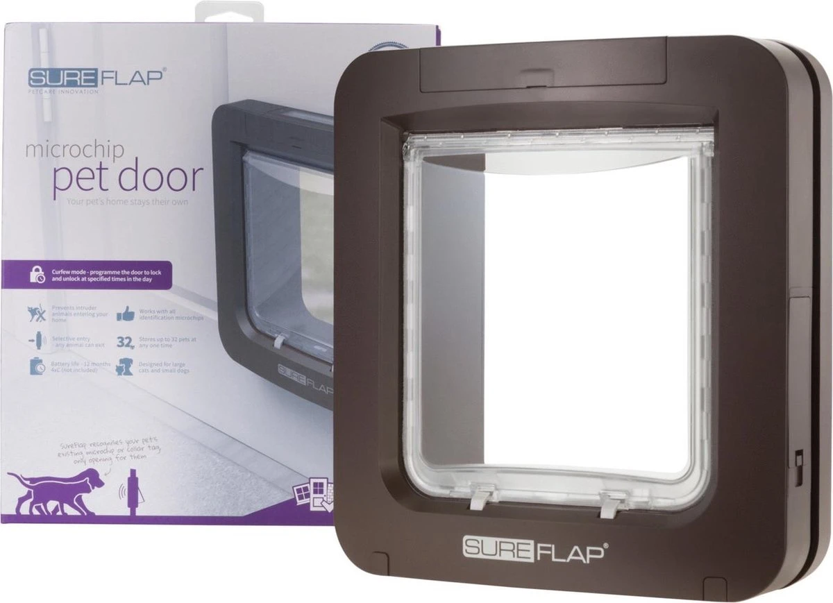 SureFlap Microchip Huisdierluik L - Bruin - 18 X 17 Cm 6 SureFlap Microchip Huisdierluik L - Bruin - 18 X 17 Cm - Afbeelding 4