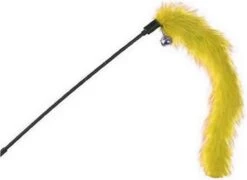 Merkloos Een Vrolijke Speelhengel In De Kleur Geel Met Belletje.