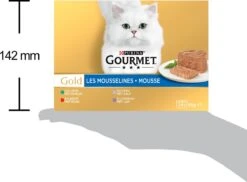 Gourmet Gold Mousse - Kattenvoer Natvoer - Met Konijn, Rund, Kalf, Lam - 96 X 85 Gr -Kattenbenodigdheden 1200x882