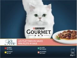 Gourmet Perle Mini Filets – Kattenvoer Natvoer – Met Rund, Kip, Konijn, Zalm – 48 X 85 Gr -Kattenbenodigdheden 1200x899 1