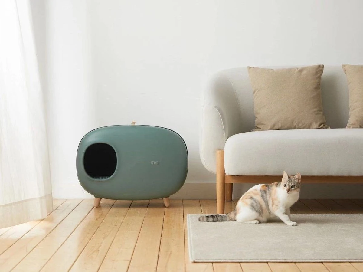 MakeSure Kattenbak Met Lade - Groen - 60 X 38 X 45 Cm - Design 4 MakeSure Kattenbak Met Lade - Groen - 60 X 38 X 45 Cm - Design - Afbeelding 2