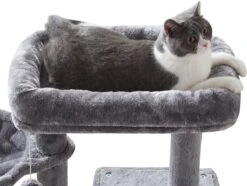 ACAZA Krabpaal, Kattenboom Met Krabbord En Huisjes Voor Meerdere Katten, Lichtgrijs 12 ACAZA Krabpaal, Kattenboom Met Krabbord En Huisjes Voor Meerdere Katten, Lichtgrijs -Kattenbenodigdheden 1200x902 3