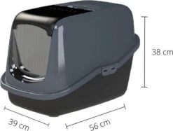 PeeWee EcoHus Kattenbak - Antraciet - 56 X 39 X 38 Cm -Kattenbenodigdheden 1200x909 5