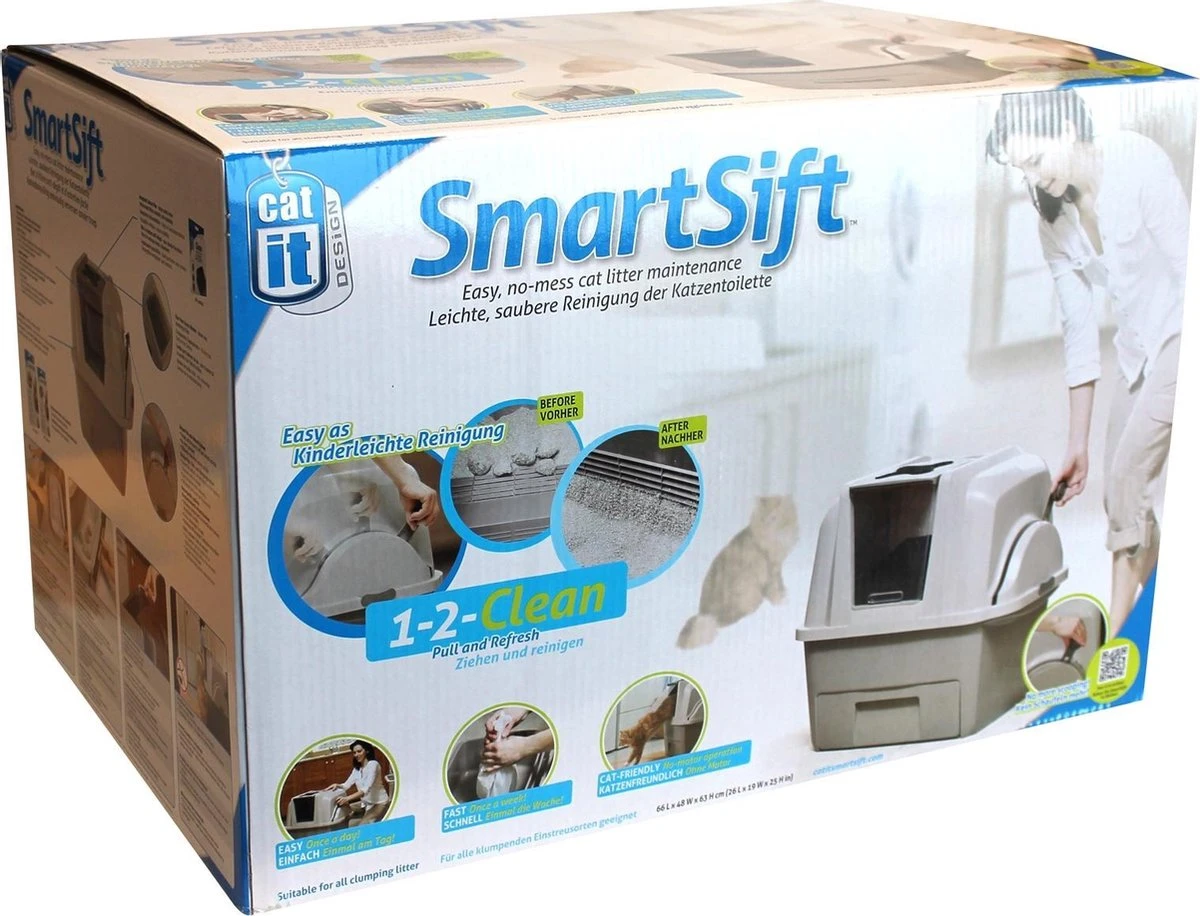 Catit Kattenbak - Incl. 4 Afvalzakken - Grijs/Wit - 67 X 48 X 46 Cm 5 Catit Kattenbak - Incl. 4 Afvalzakken - Grijs/Wit - 67 X 48 X 46 Cm - Afbeelding 3