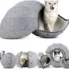 Merkloos Kattenmand Multifunctioneel – Kattenspeelgoed Speeltunnel Kattenhuis – Kattenhol Rond Kattenspeeltjes Kattentunnel - Cat Cave Donut - Grijs Vilt -Kattenbenodigdheden 1200x917 7