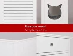 WONDERMAKE® Grote Kattenkast Houten Voor Kattenbak Kattentoilet, XL-kattenbak Dressoir Kastje Met Schuiflade, Designer Kattenhuis Met Kattenhol Kattenbakkast, Kasten Kast Voor Katten Binnen Hoog, 51 X 46 X 96 Cm, Wit 13 WONDERMAKE® Grote Kattenkast Houten Voor Kattenbak Kattentoilet, XL-kattenbak Dressoir Kastje Met Schuiflade, Designer Kattenhuis Met Kattenhol Kattenbakkast, Kasten Kast Voor Katten Binnen Hoog, 51 X 46 X 96 Cm, Wit -Kattenbenodigdheden 1200x922 6