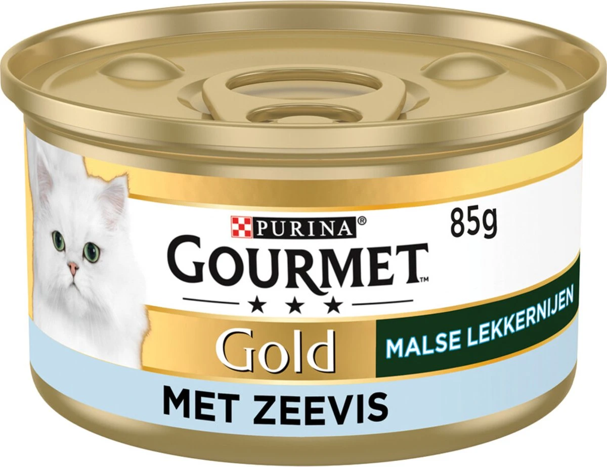 Gourmet Gold Malse Lekkernijen - Kattenvoer Natvoer – Met Zeevis – 24 X 85 Gr 3 Gourmet Gold Malse Lekkernijen - Kattenvoer Natvoer – Met Zeevis – 24 X 85 Gr