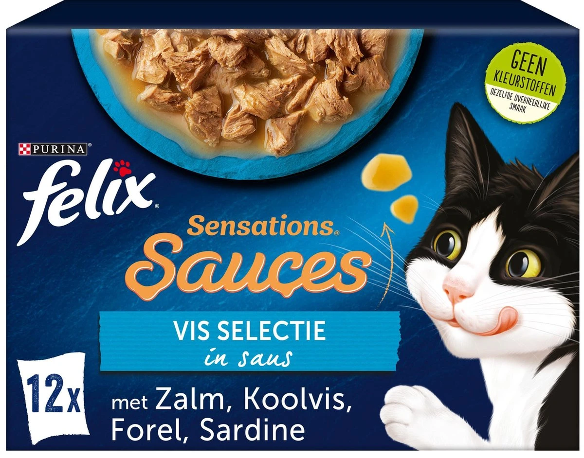 Felix Sensations Sauces Vis Selectie In Saus - Katten Natvoer - 48 X 85g 4 Felix Sensations Sauces Vis Selectie In Saus - Katten Natvoer - 48 X 85g - Afbeelding 2